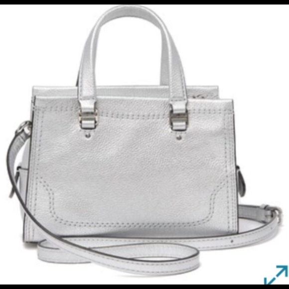🆕MARC JACOBS Silver Leather Crossbody Satchel🆕 - Picture 4 of 12